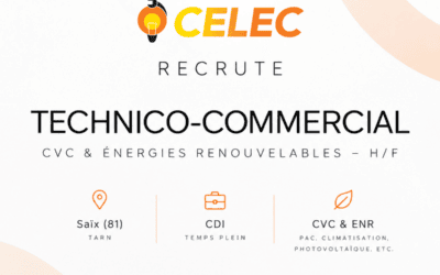 TECHNICO-COMMERCIAL CVC & ÉNERGIES RENOUVELABLES – H/F